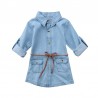 NiñosBotón de manga larga - vestido mini denim para niñas