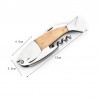 BarCorkscrew / abrebotellas con mango de madera - forma de pescado