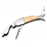 BarCorkscrew / abrebotellas con mango de madera - forma de pescado