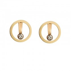 AretesPendientes redondos elegantes con cristal