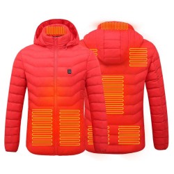 Chaquetaschaqueta climatizada USB con capucha / cremallera - algodón bajo - unisex