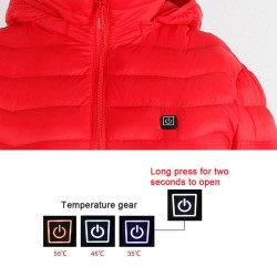 Chaquetaschaqueta climatizada USB con capucha / cremallera - algodón bajo - unisex