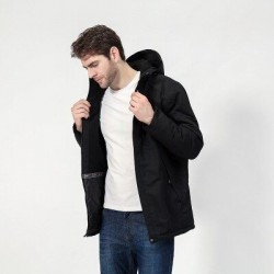 ChaquetasUSB - calentada chaqueta térmica con capucha / cremalleras - impermeable