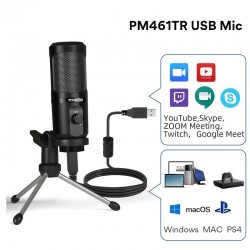 MicrófonosAU-PM461TR - condensador de micrófono USB - grabación - enseñanza en línea - reuniones - streaming en vivo - juego ...