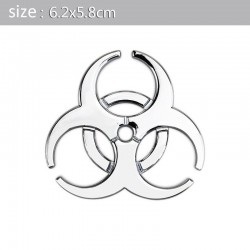 3D biohazard - metal emblem - car stickerStickers