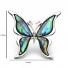 BrochesMariposa con una cáscara de colores - un broche de metal