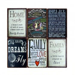 Plaques & SignsFamily Home Rules & Quotes - metal sign - wall poster