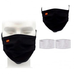 Mascarillas bucalesMáscara facial reutilizable - con 2 filtros - lavable - transpirable