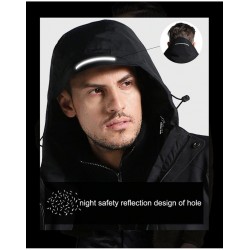 ChaquetasUSB - calentada chaqueta térmica con capucha / cremalleras - impermeable