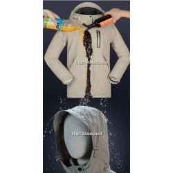 ChaquetasUSB - calentada chaqueta térmica con capucha / cremalleras - impermeable