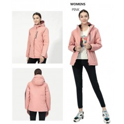 ChaquetasUSB - calentada chaqueta térmica con capucha / cremalleras - impermeable