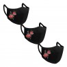 Mascarillas bucalesMáscara protectora facial / boca - reutilizable - algodón - flor de impresión - 3 piezas