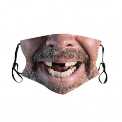 Mouth / face protective mask - reusable - cotton - 3D funny printingMouth masks