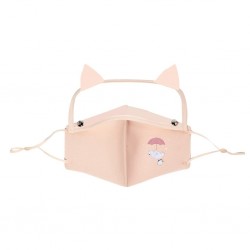 Mascarillas bucalesMáscara protectora de boca / cara - escudo de ojos desmontable con orejas de gato - reutilizable - para niños