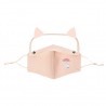 Mascarillas bucalesMáscara protectora de boca / cara - escudo de ojos desmontable con orejas de gato - reutilizable - para niños