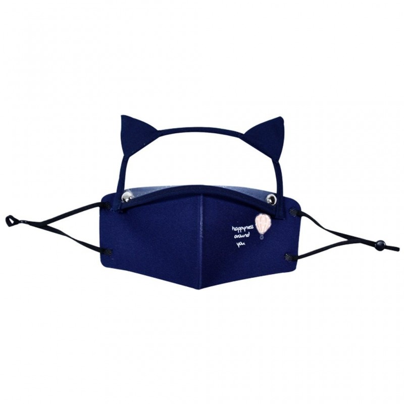 Mascarillas bucalesMáscara protectora de boca / cara - escudo de ojos desmontable con orejas de gato - reutilizable - para niños
