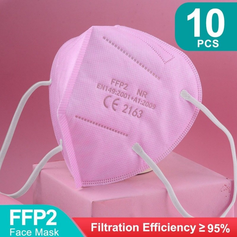 Mascarillas bucalesFFP2 - KN95 - PM2.5 - antibacteriana boca protectora / máscara facial - 5 capas - reutilizable - 10 / 20 /...