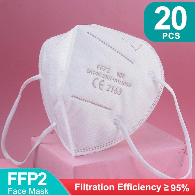 Mascarillas bucalesFFP2 - KN95 - PM2.5 - antibacteriana boca protectora / máscara facial - 5 capas - reutilizable - 10 / 20 /...
