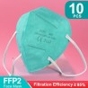 FFP2 - KN95 - PM2.5 - antibacterial protective mouth / face mask - 5-layer - reusable - 10 / 50 / 100 piecesMouth masks