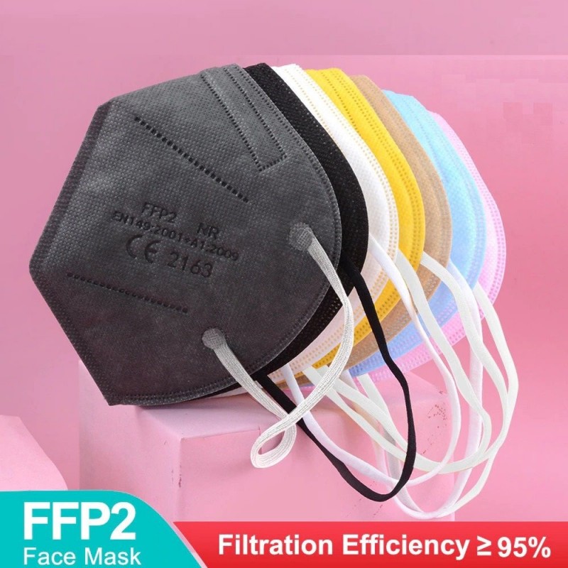 FFP2 - KN95 - PM2.5 - antibacterial protective mouth / face mask - 5-layer - reusable - 10 / 20 / 50 / 100 piecesMouth masks