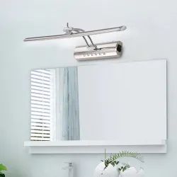 Apliquesluz espejo baño moderno con interruptor - lámpara LED - acero inoxidable - impermeable - 220V - 7W - 9W