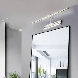 Apliquesluz espejo baño moderno con interruptor - lámpara LED - acero inoxidable - impermeable - 220V - 7W - 9W