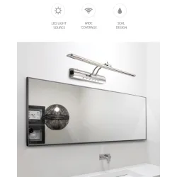 Apliquesluz espejo baño moderno con interruptor - lámpara LED - acero inoxidable - impermeable - 220V - 7W - 9W