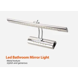 Apliquesluz espejo baño moderno con interruptor - lámpara LED - acero inoxidable - impermeable - 220V - 7W - 9W