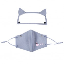 Mouth / face protective mask - detachable eye shield with cat ears - reusable - for kidsMouth masks