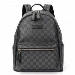 POLO - vintage leather backpack - plaid designBags