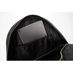 POLO - vintage leather backpack - plaid designBags