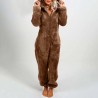 Moda femeninaWomen's romper with hoodie and zipper