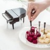 CubiertosTenedores para frutas / snacks en forma de piano - palillos - 9 piezas