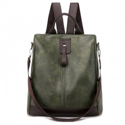 MochilasLeather backpack for women - anti-theft