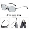 Gafas de solPolarized photochromic metal sunglasses for men