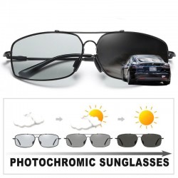 Gafas de solPolarized photochromic metal sunglasses for men