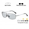 Gafas de solPolarized photochromic metal sunglasses for men