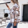 Vintage plaid shirt with long sleeves and buttons - jacketBlouses & shirts
