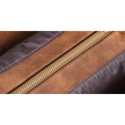 ConjuntosWomen's leather handbag set with hemp logo - with messenger bag and purse - 3pcs