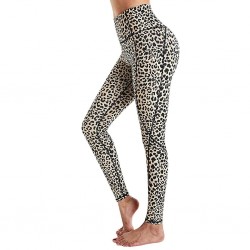 FitnessLeopard print yoga pants for women - sweat-absorbent