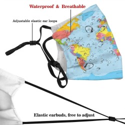 Mascarillas bucalesWorld map PM2.5 face masks - adult mask - child mask - with 2 filters