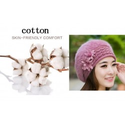 Sombreros & gorrasBeret hat - women - fur - with flower design