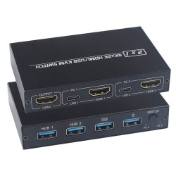 DivisorDivisor conmutador KVM 4K - HDMI - USB - monitor compartido - con 2 puertos
