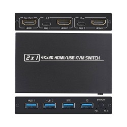 DivisorDivisor conmutador KVM 4K - HDMI - USB - monitor compartido - con 2 puertos