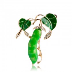 BrochesEnamel green pea brooches