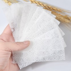 pegatinas de uñasPegatinas para decoración de uñas - flor y encaje blanco y negro - 10-50 piezas