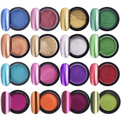 Esmalte de uñasChrome nail powder - eye shadow sticks - 16 jars