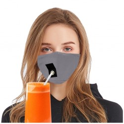 Mouth / face protective mask - reusable - with straw hole for drinkingMouth masks