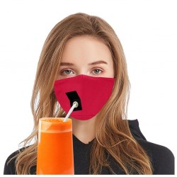 Mascarillas bucalesMáscara protectora de boca / cara - reutilizable - con agujero de paja para beber