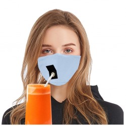 Mascarillas bucalesMáscara protectora de boca / cara - reutilizable - con agujero de paja para beber
